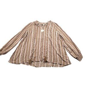 New Oddi Women's Peasant Blouse Size 2XL